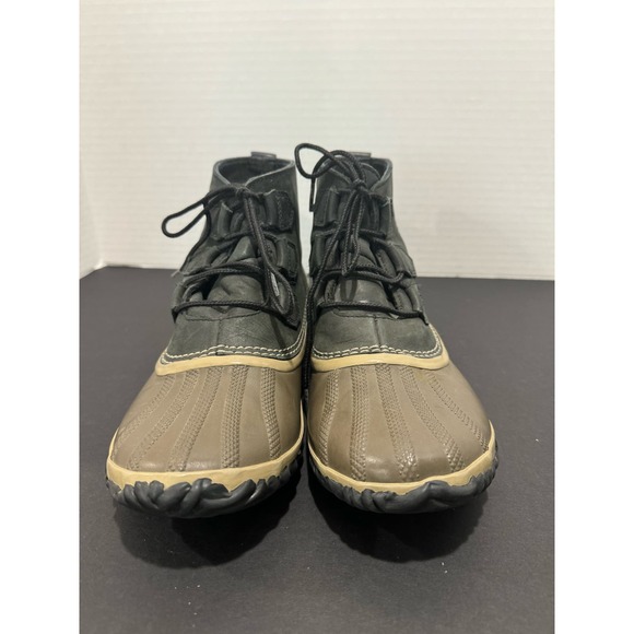 Sorel Out N About Womens Sz 9.5 #NL2133-010 Waterproof Ankle Duck Boots Grey Tan - Picture 6 of 9